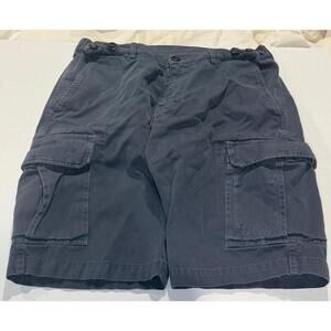 Brunello Cucinelli Mens MD (50) Navy Blue Cargo Shorts VTG Y2K Rare